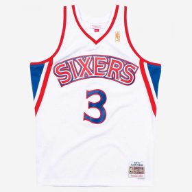   MITCHELL & NESS PHILADELPHIA 76ERS ALLEN IVERSON 96-97' #03 SWINGMAN 2.0 JERSEY WHITE