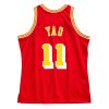 MITCHELL & NESS HOUSTON ROCKETS YAO MING #11 SWINGMAN JERSEY UNIVERSITY RED