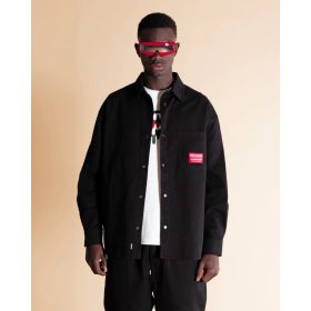 SPRAYGROUND COTTON SHIRT JACKET TOTAL BLACK