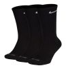 Nike Everyday Plus Cushioned Training Crew Socks (3 Pairs) Black/White