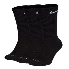   Nike Everyday Plus Cushioned Training Crew Socks (3 Pairs) Black/White