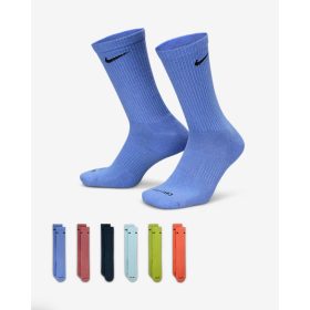   Nike Everyday Plus Cushioned Training Crew Socks (6 Pairs) Multi-Color