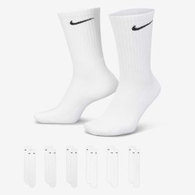 Nike Everyday Cushioned Training Crew Socks (6 Pairs) White