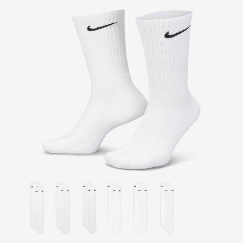 Nike Everyday Cushioned Training Crew Socks (6 Pairs) White XL
