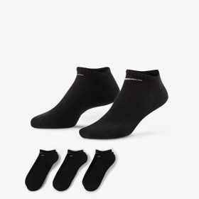   Nike Everyday Cushioned Training No-Show Socks (3 Pairs) Black
