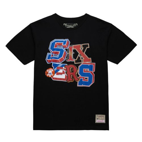 Mitchell & Ness NBA Hyper Type Tee Philadelphia 76ers Black XL