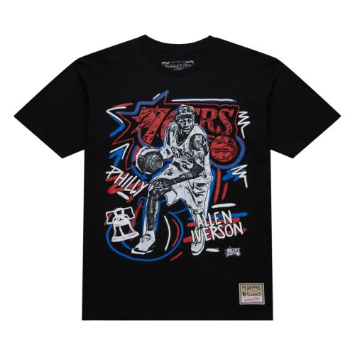Mitchell & Ness NBA Chalked Up Tee Philadelphia 76ers Allen Iverson Black XXL