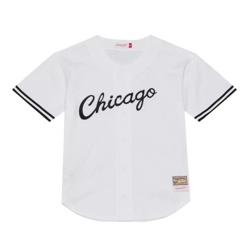 Mitchell & Ness NBA Chicago Bulls Monochrome Mesh BP Top White