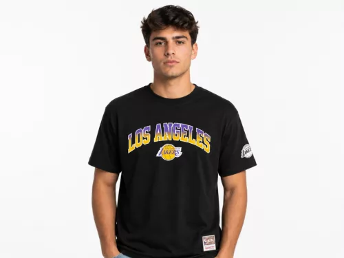 Mitchell & Ness NBA Los Angeles Lakers Quiet Blaze Arch Tee Black XL