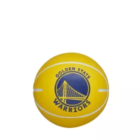   WILSON NBA DRIBBLER GOLDEN STATE WARRIORS BASKETBALL YELLOW/BLUE