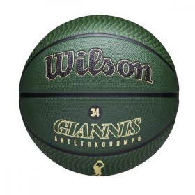   WILSON NBA PLAYER ICON OUTDOOR BSKT GIANNIS ANTETOKOUNMPO Green/Beige